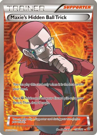 Maxie's Hidden Ball Trick (158 Full Art) (158 Full Art) 158/160  - Holofoil XY  Primal Clash - Ultra Rare