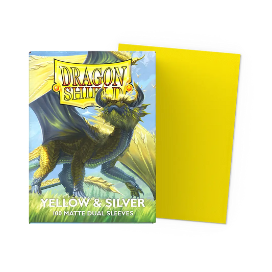 Dragon Shield - Yellow & Silver - Matte Dual Sleeves