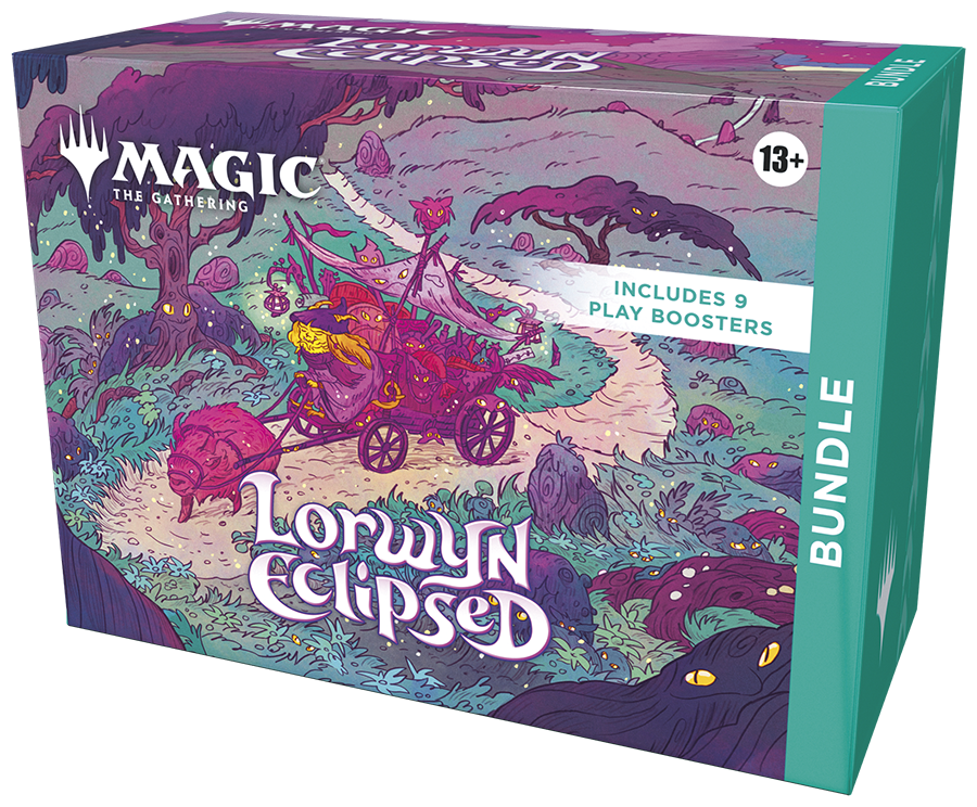 Magic The Gathering Lorwyn Eclipsed bundle box featuring fantasy artwork and includes 9 play boosters