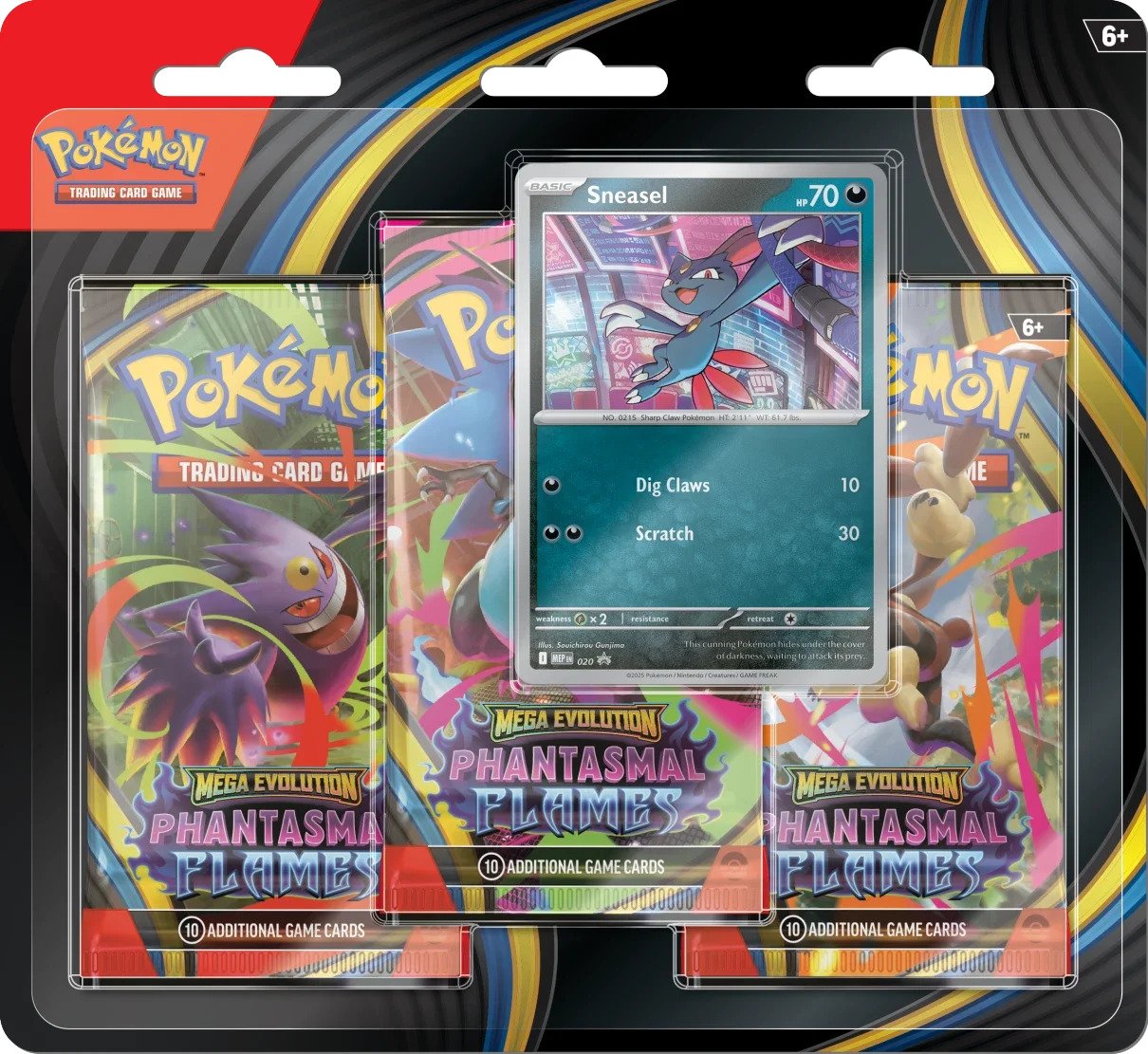 Pokemon TCG: Mega Evolution - Phantasmal Flames 3-Pack Blister