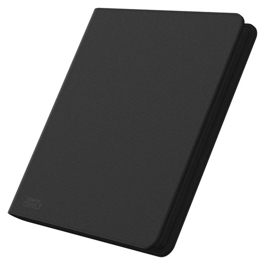 Black trading card binder album with textured cover for collectible card storage