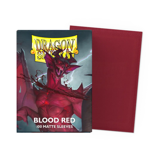 Blood Red dragon-themed matte card sleeves pack for trading card games