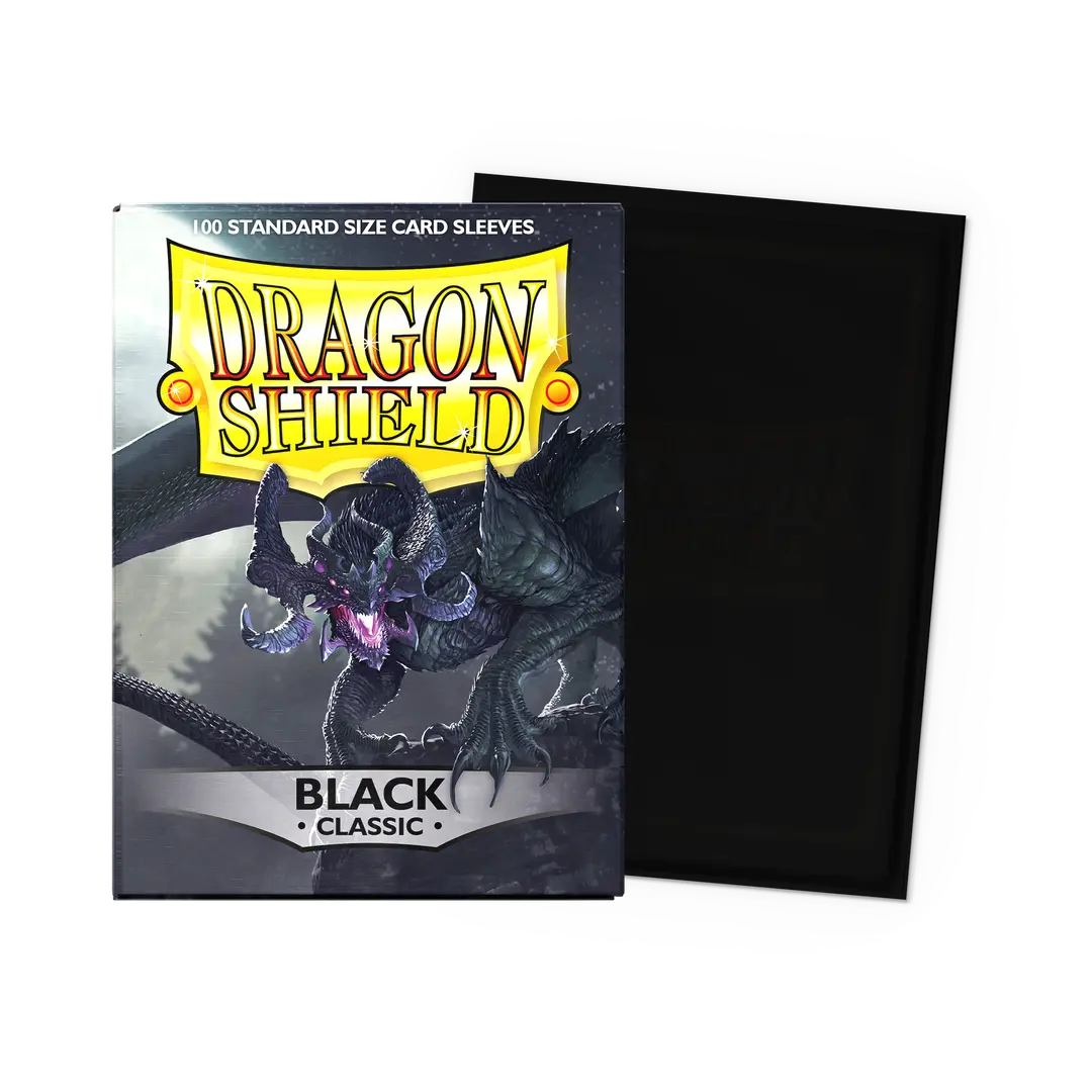 Dragon Shield Black Classic standard size card sleeves box with dragon artwork